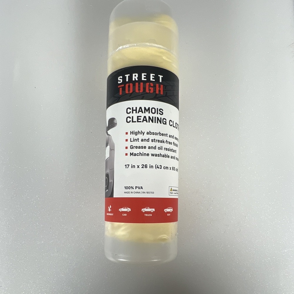 Street Tough Chamois Cleaning Cloth Auto 17x26 Yellow New PVA Drying Towel Towel